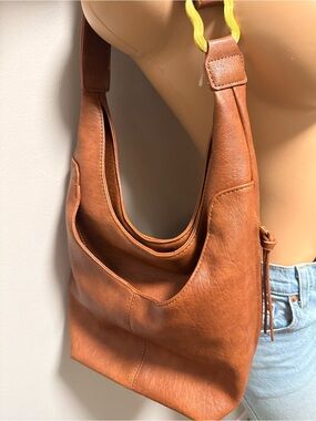 Classic Brown Shoulder Hobo Bag with Soft Leather Finish